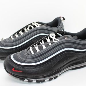 Men's Nike Air Max 97 Casual Shoes Black/Sport Red/White DH1083-001 Size 13
